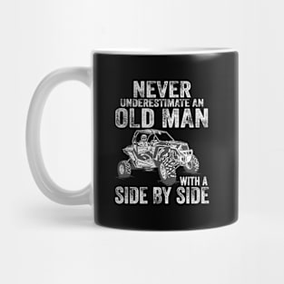 Never Underestimate An Old With A Side By Side Mug